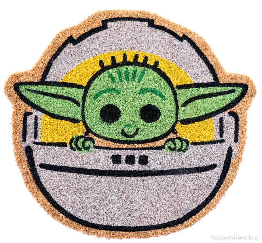 Figuras de Goma y PVC: Felpudo Troquelado Star Wars - The Mandalorian Grogu (50 X 55 X 1.5)