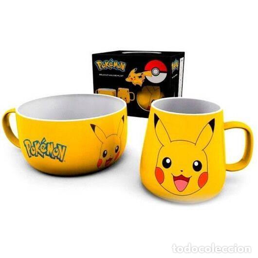 Rubber and PVC Figures: Set desayuno pokemon pikachu taza &