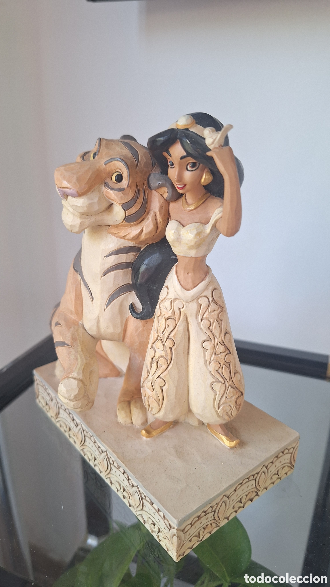 Figuras de Goma y PVC: FIGURA JASMINE AND RAJAH RESINA WHITE WOODLAND DISNEY TRADITIONS