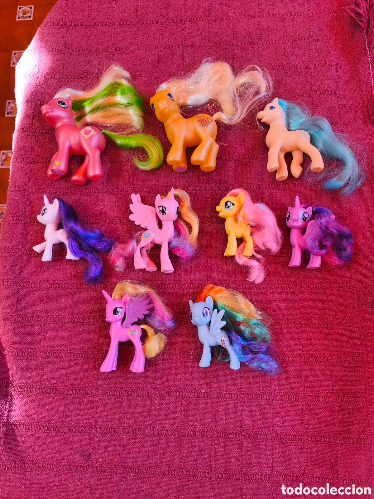 Figuras de Goma y PVC: MI LITTLE PONY LOTE DE 9 PONYS
