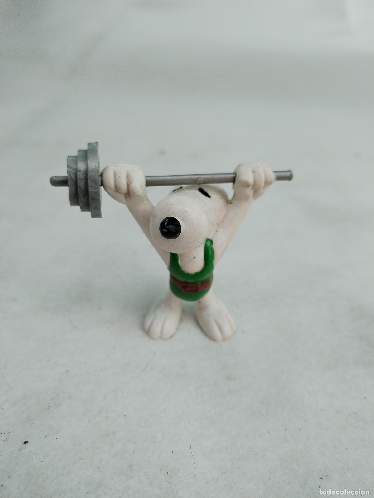 Figuras de Goma y PVC: snoopy figura pvc levantador de pesas - c181