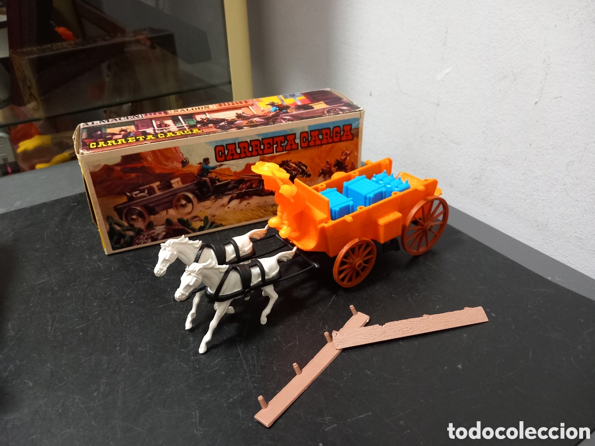 Figuras de Goma y PVC: ANTIGUO JUEGUETE COMANSI CARRETA CARGA PEQUE&Ntilde;A EN CAJA ORIGINAL GRAN ESTADO
