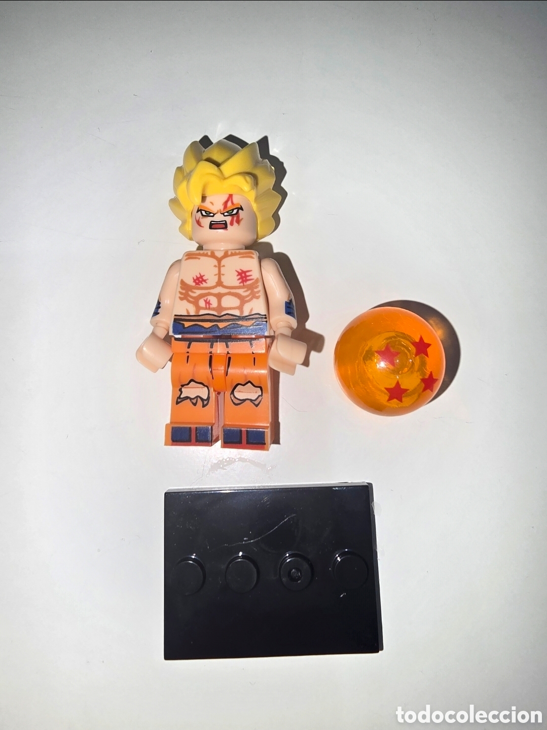 Figuras de Goma y PVC: Minifigura compatible con lego Dragon Ball Z Goku Super Saiyan con esfera del Drag&oacute;n mu&ntilde;eco dibujos