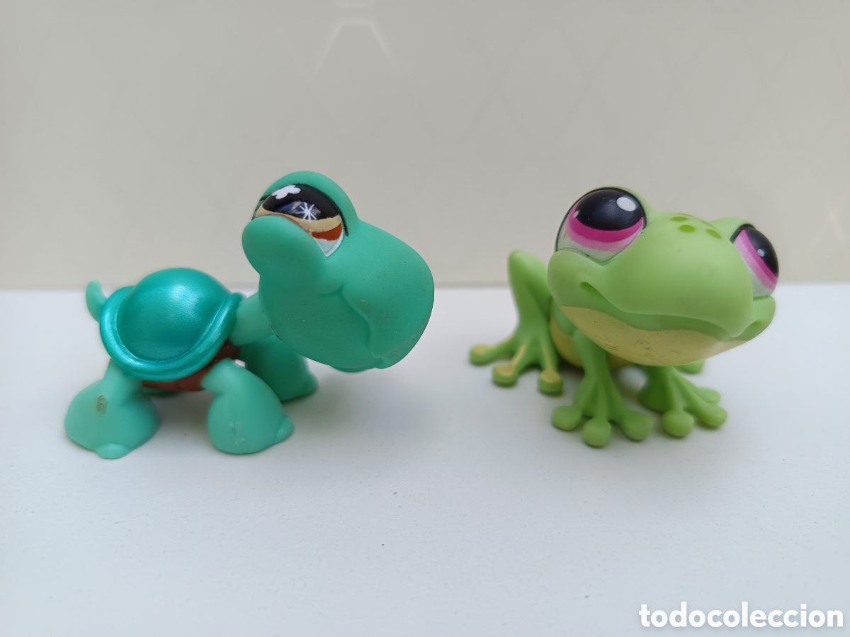 Figuras de Goma y PVC: Rana ranita y tortuga Littlest pets Hasbro