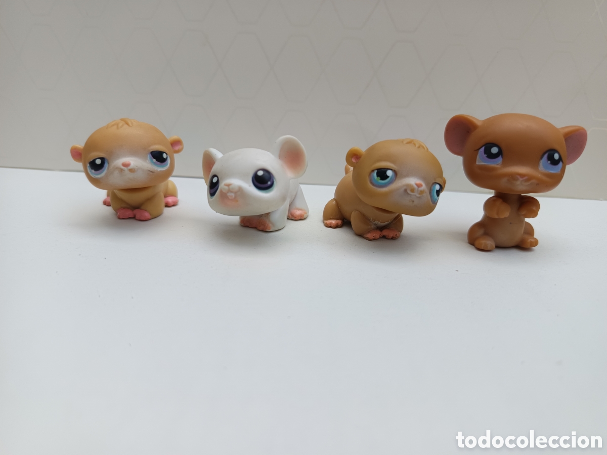 Figuras de Goma y PVC: Littlest pest rat&oacute;n oso y otros Hasbro 2004