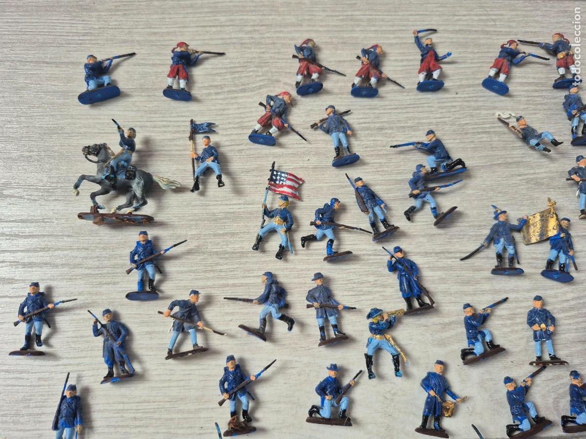 Figuras de Goma y PVC: SUPER LOTE FIGURAS SEPTIMO CABALLERIA NORDISTAS ESCALA 1/72 MONTAPLEX AIRFIX PINTADAS A MANO