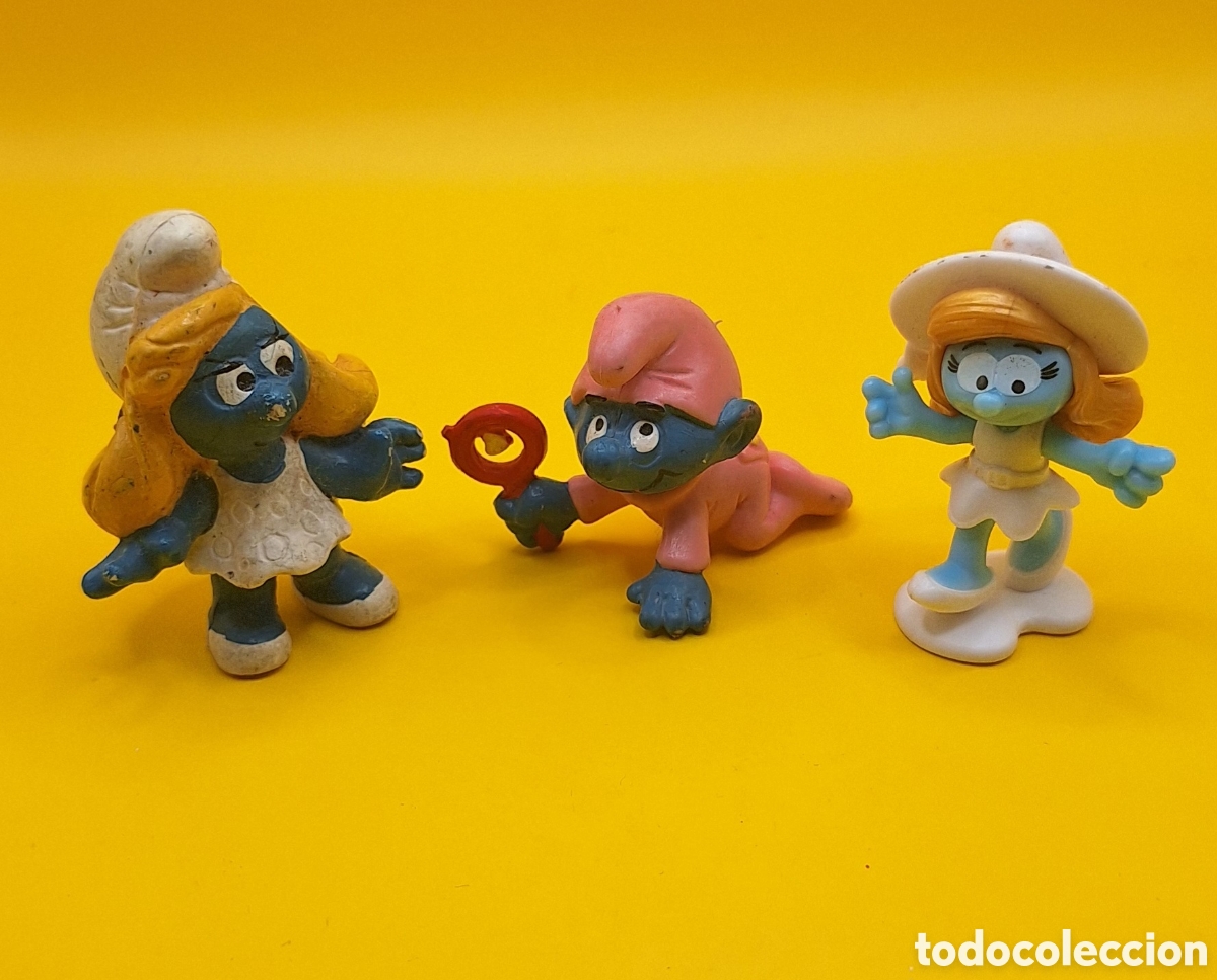 Figuras de goma y PVC: Lote de Pitufos - Pitufina - Peyo - Foto 2