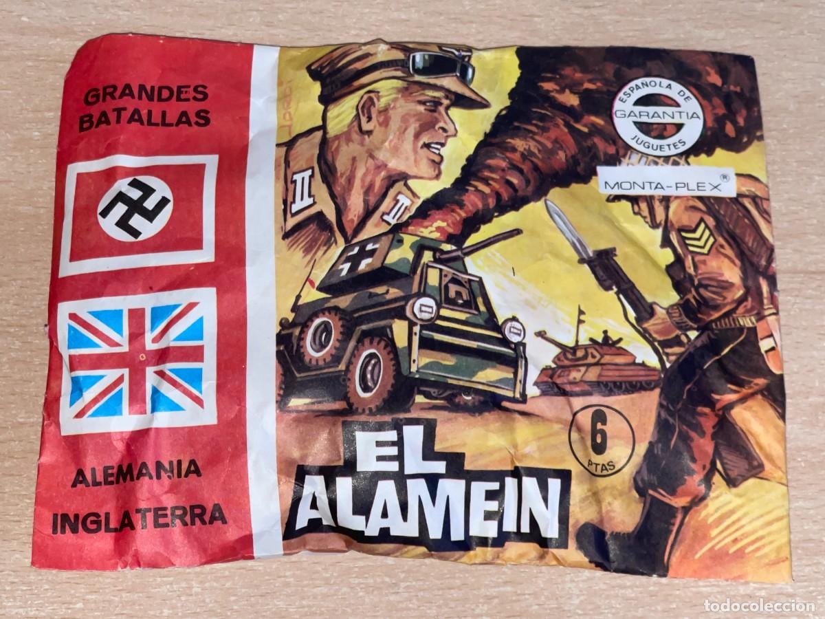 Figuras de Goma y PVC: MONTAPLEX Sobre Grandes Batallas EL ALAMEIN Alemania VS Inglaterra soldaditos originales a&ntilde;os 70