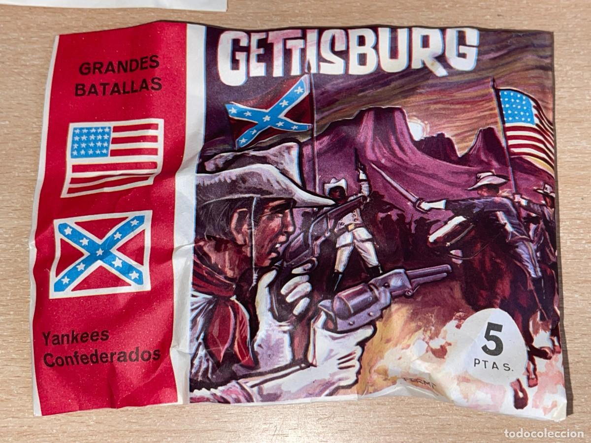 Figuras de Goma y PVC: MONTAPLEX Sobre Grandes Batallas GETTISBURG Yankees VS Confederados Guerra Secesi&oacute;n originales 70's