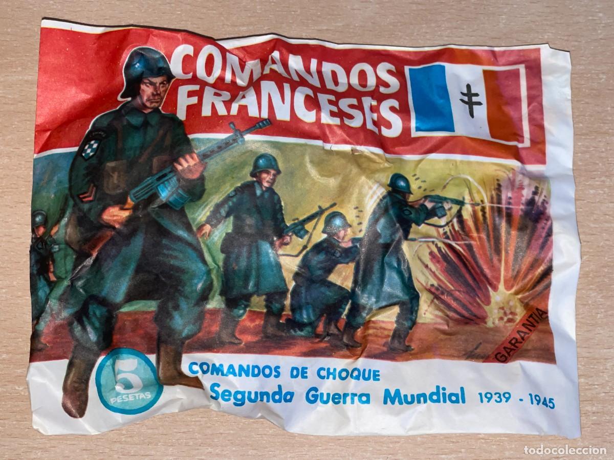 Figurines en Caoutchouc et PVC: MONTAPLEX Sobre COMANDOS FRANCESES Comandos de Choque 2&ordf; Guerra Mundial soldaditos a&ntilde;os 70