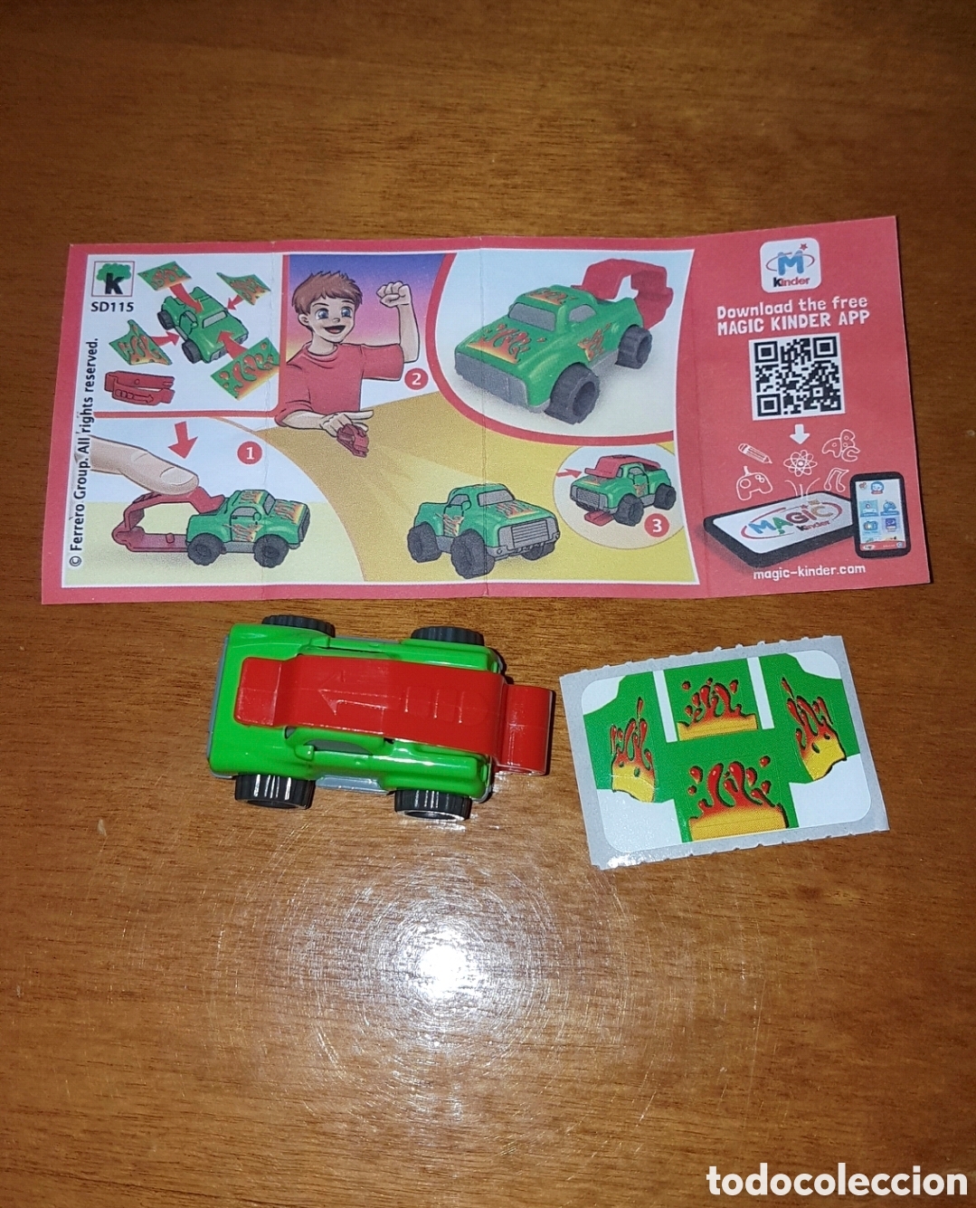 Figuras de Goma Kinder: Figura kinder coche montable SD115 + bpz pegatinas sin poner mu&ntilde;eco sorpresa premium colecci&oacute;n nuevo