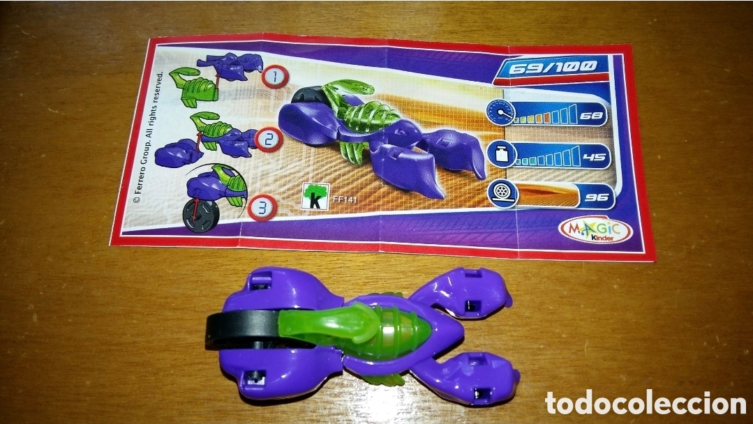 Figuras de Goma Kinder: Figura kinder moto escorpi&oacute;n FF141 + bpz carreras races nuevo mu&ntilde;eco sorpresa colecci&oacute;n premium