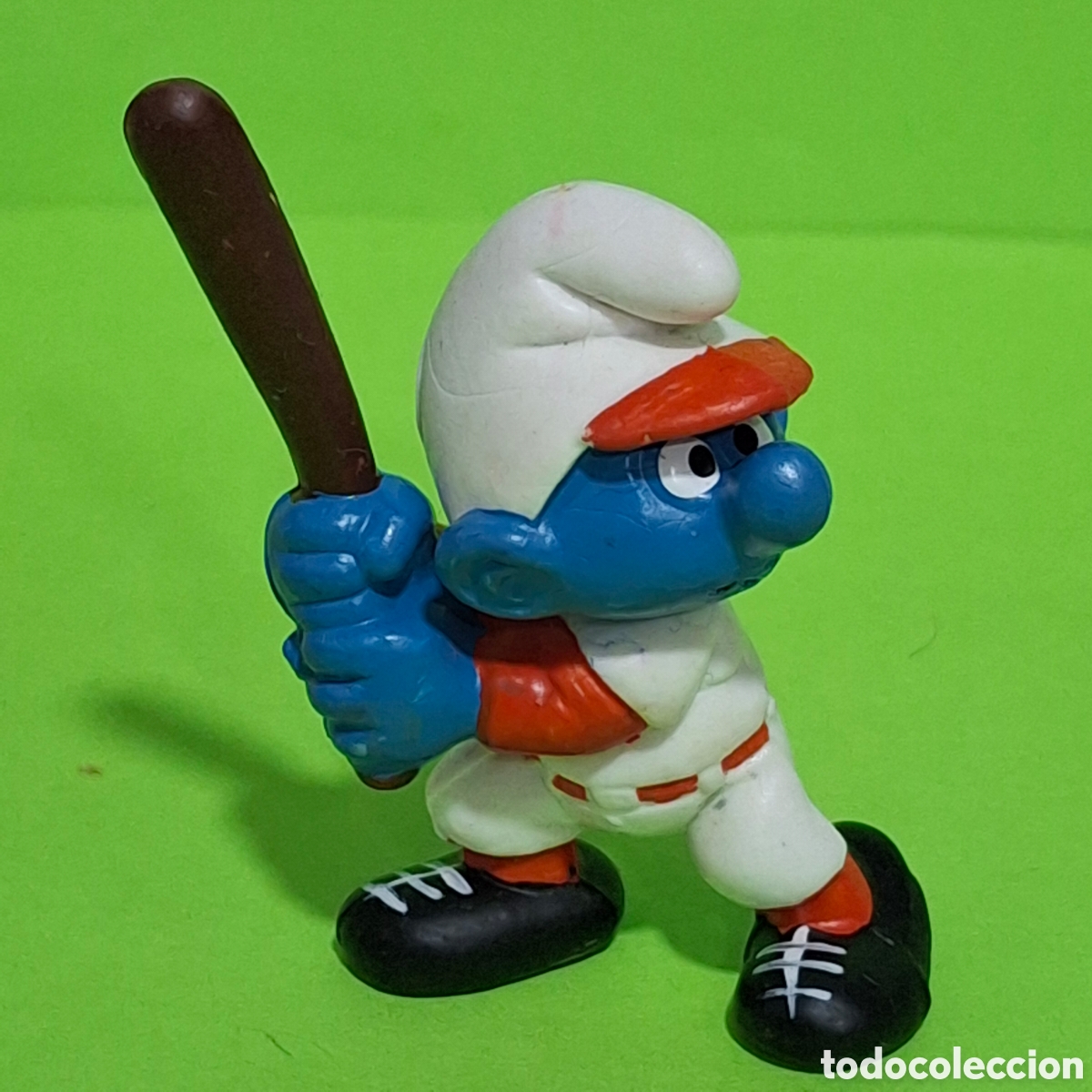 Figuras de Goma y PVC: PITUFO SMURF SCHLUMPF - BASEBALL BATE BATEADOR - SIN MARCA BOOTLEG