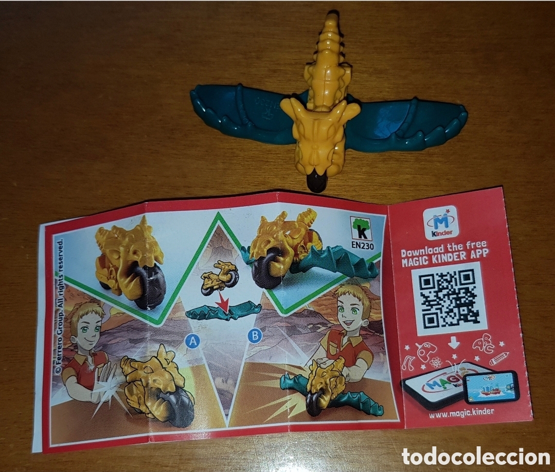 Figuras de Goma Kinder: Figura kinder moto drag&oacute;n alas EN230 + bpz nuevo mu&ntilde;eco sorpresa huevo colecci&oacute;n premium