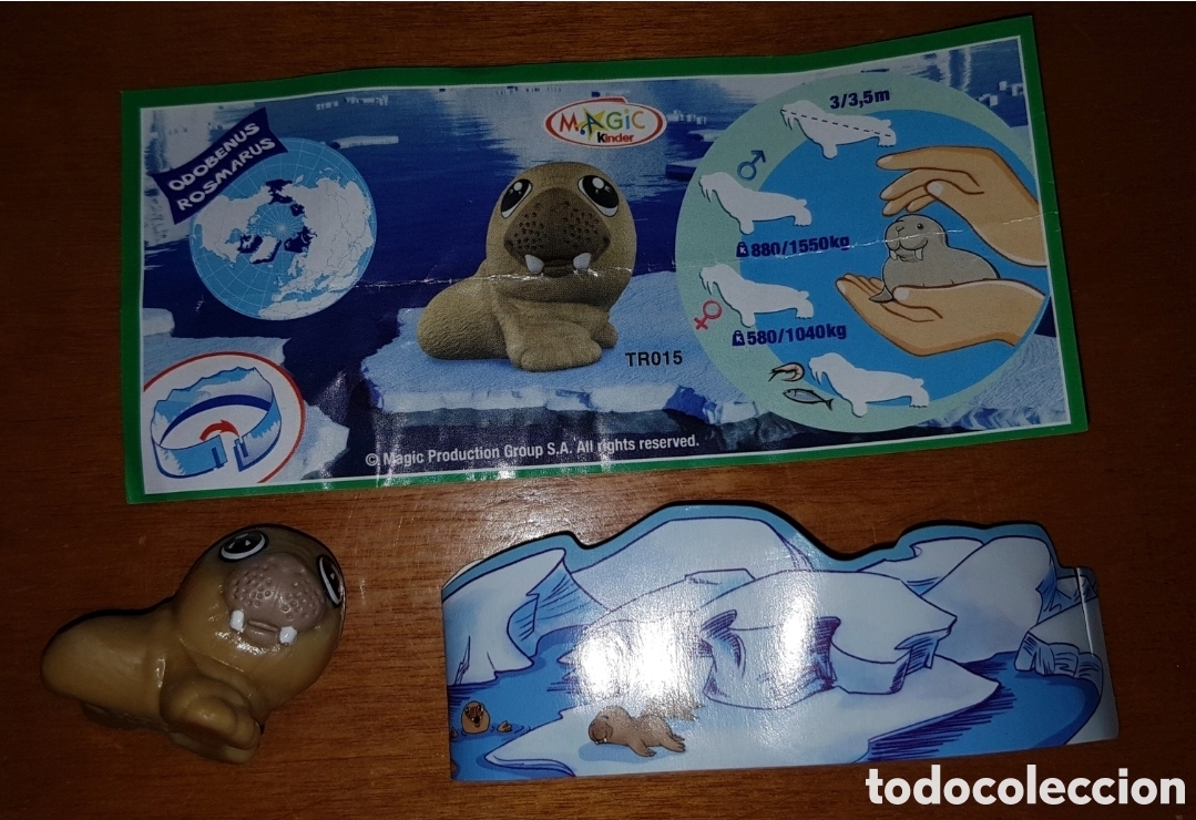 Figuras de Goma Kinder: Figura kinder TR015 + bpz y escenario Le&oacute;n marino &aacute;rtico natoons mu&ntilde;eco colecci&oacute;n premium beb&eacute;