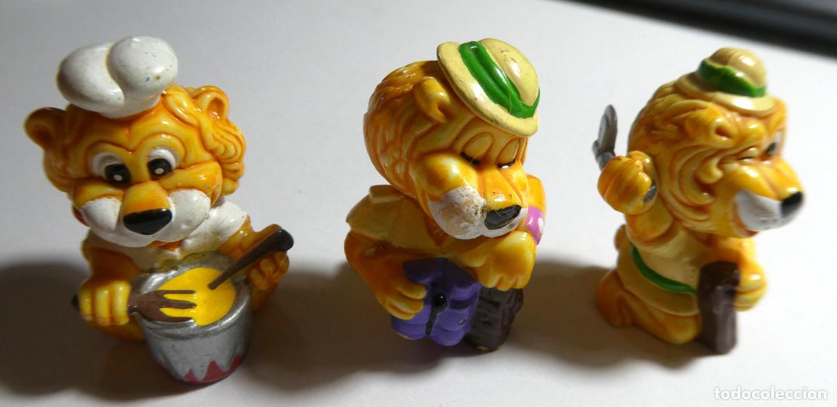 Figuras de Goma Kinder: LOTE DE 3 FIGURAS LEONES KINDER SORPRESA