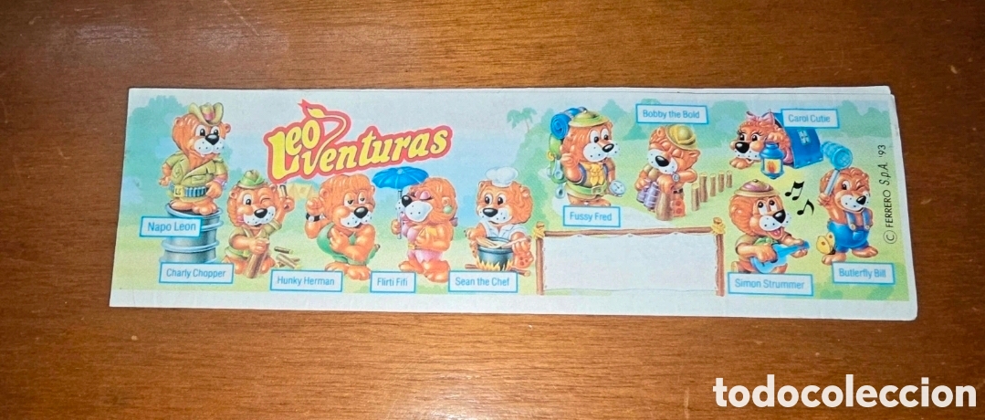 Figuras de Goma Kinder: Bpz kinder papel instrucciones Ferrero antiguo leones Leoventuras aventuras precio UNIDAD (bol 1)