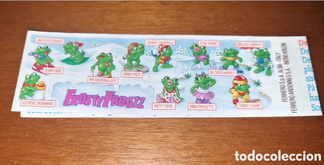 Figuras de Goma Kinder: Bpz kinder papel instrucciones ranas patinadoras hielo Frosty Frogzz Ferrero no figura (bol 1 A)