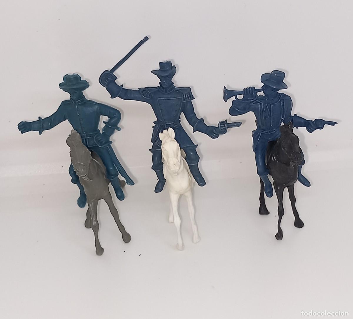 Figuras de Goma y PVC: COMANSI OESTE 2&ordf; &Eacute;POCA SOLDADO OFICIAL ABANDERADO CABALLERIA CORNETA CABALLO MONOCOLOR A&Ntilde;OS 70 PTOY