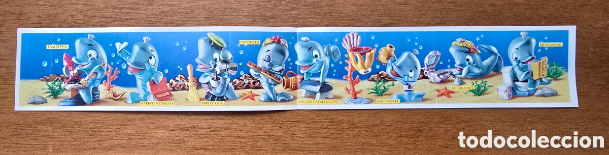 Figuras de Goma Kinder: Bpz kinder papel instrucciones Ferrero antiguo ballenas no mu&ntilde;eco (bol 1)