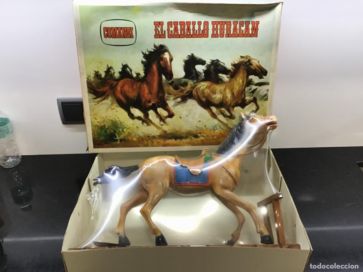 Figuras de Goma y PVC: CABALLO COMANSI HURACAN GRAN TAMA&Ntilde;O oeste western far west