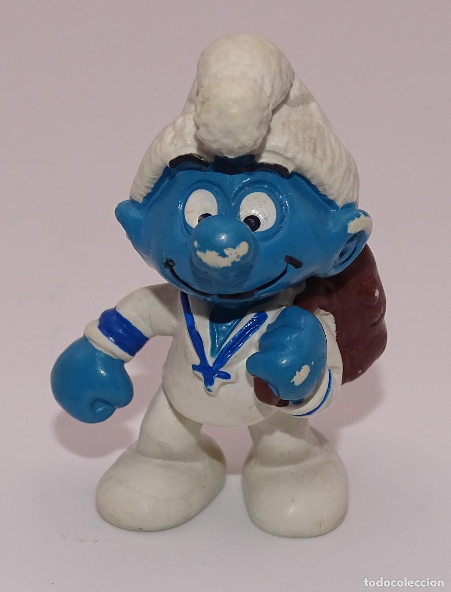 Figuras de Goma y PVC: Figura Pitufos PVC - Pitufo Marinero - Peyo Schleich A&ntilde;os 80