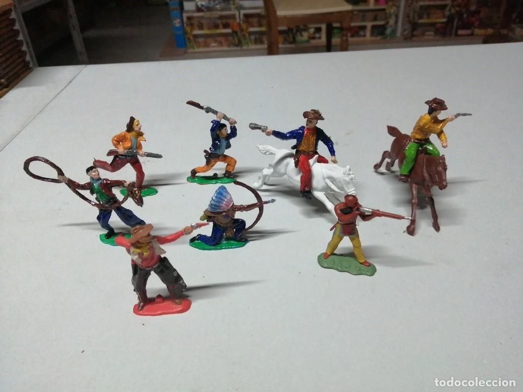 Figuras de Goma y PVC: LOTE VAQUEROS DE REAMSA GOMARSA (COMANSI, LAFREDO, JECSAN)