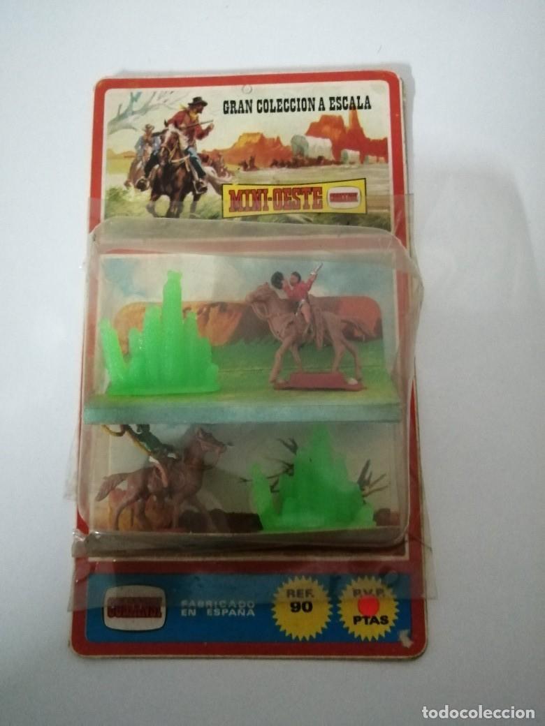 Figuras de goma y PVC: COMANSI MINI OESTE COW BOYS A CABALLO - Foto 1