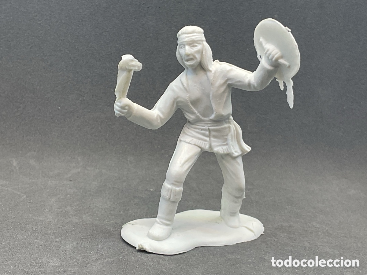 Figuras de Goma y PVC: Antigua Figura del Oeste en Pl&aacute;stico. Indio Apache . Fabricada por Gomarsa.