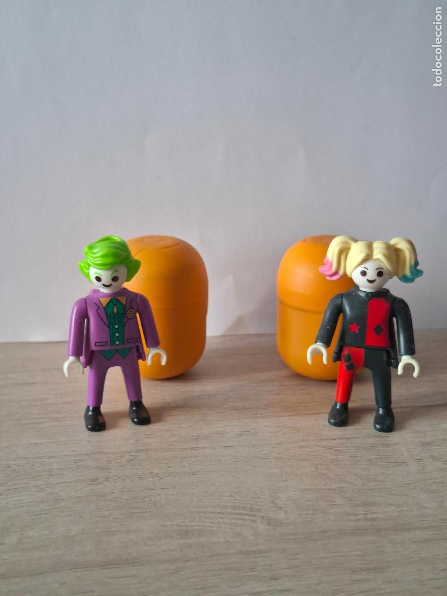 Figuras de Goma Kinder: LOTE DC KINDER PLAYMOBIL - JOKER Y HARLEY QUINN (2025)