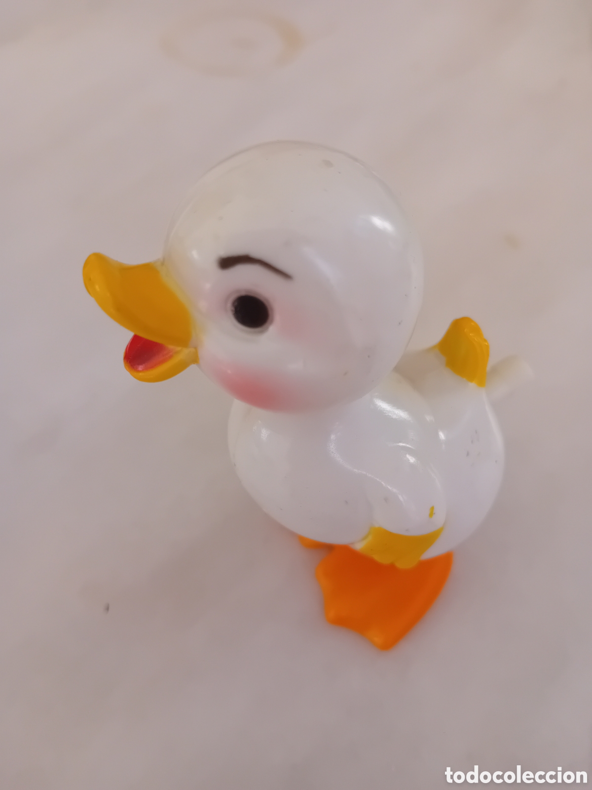 Figuras de Goma y PVC: patito de cuerda a&ntilde;os 70 funcionando