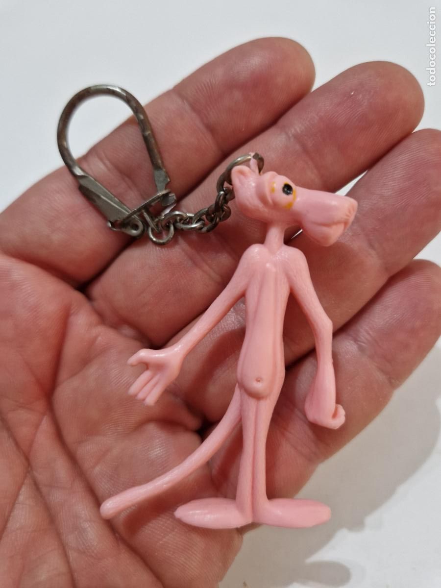 Figuras de Goma y PVC: antiguo llavero figura plastico goma serie tv dibujos pantera rosa pvc