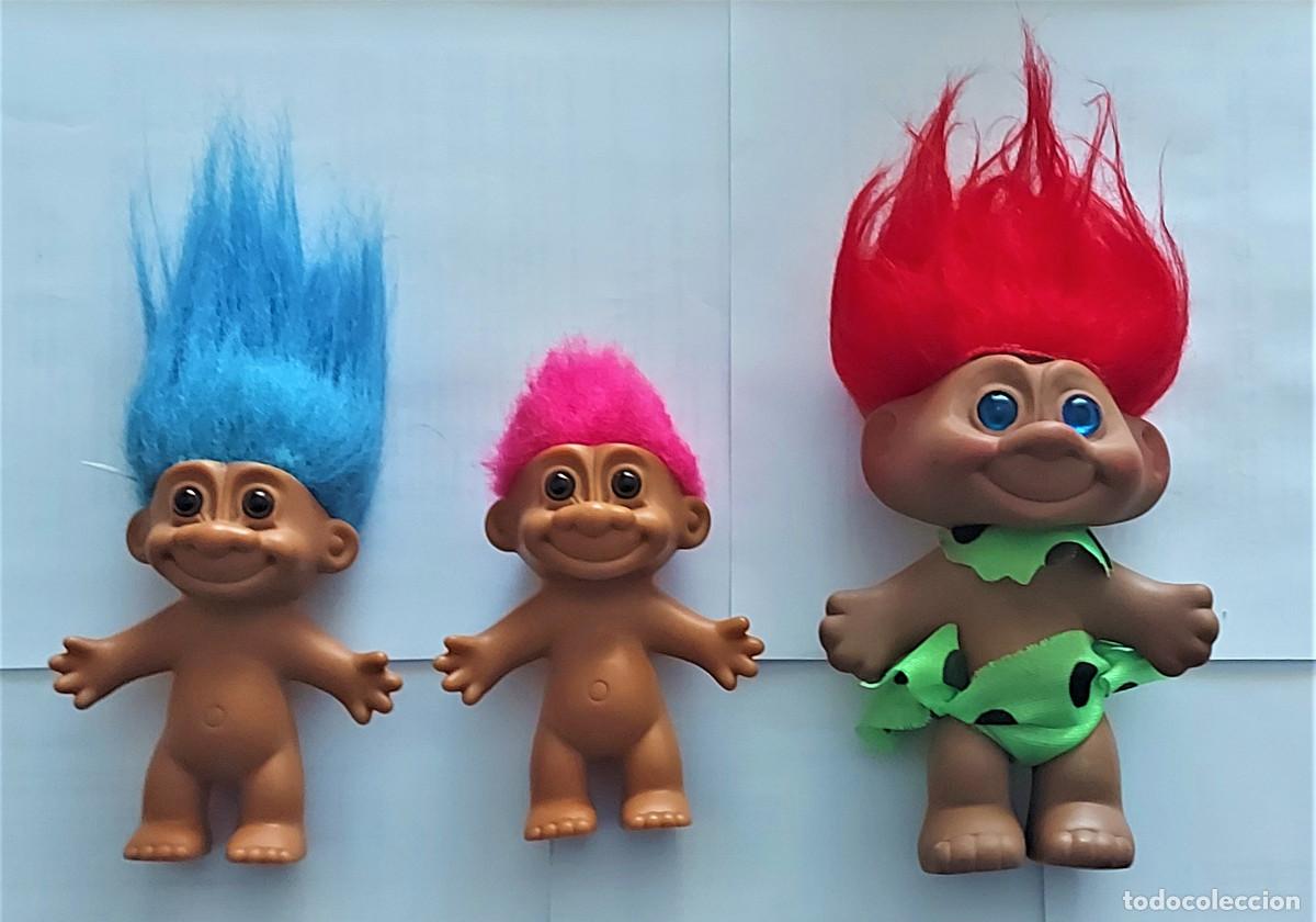 Figuras de Goma y PVC: LOTE DE TRES TROLL DE LA SUERTE