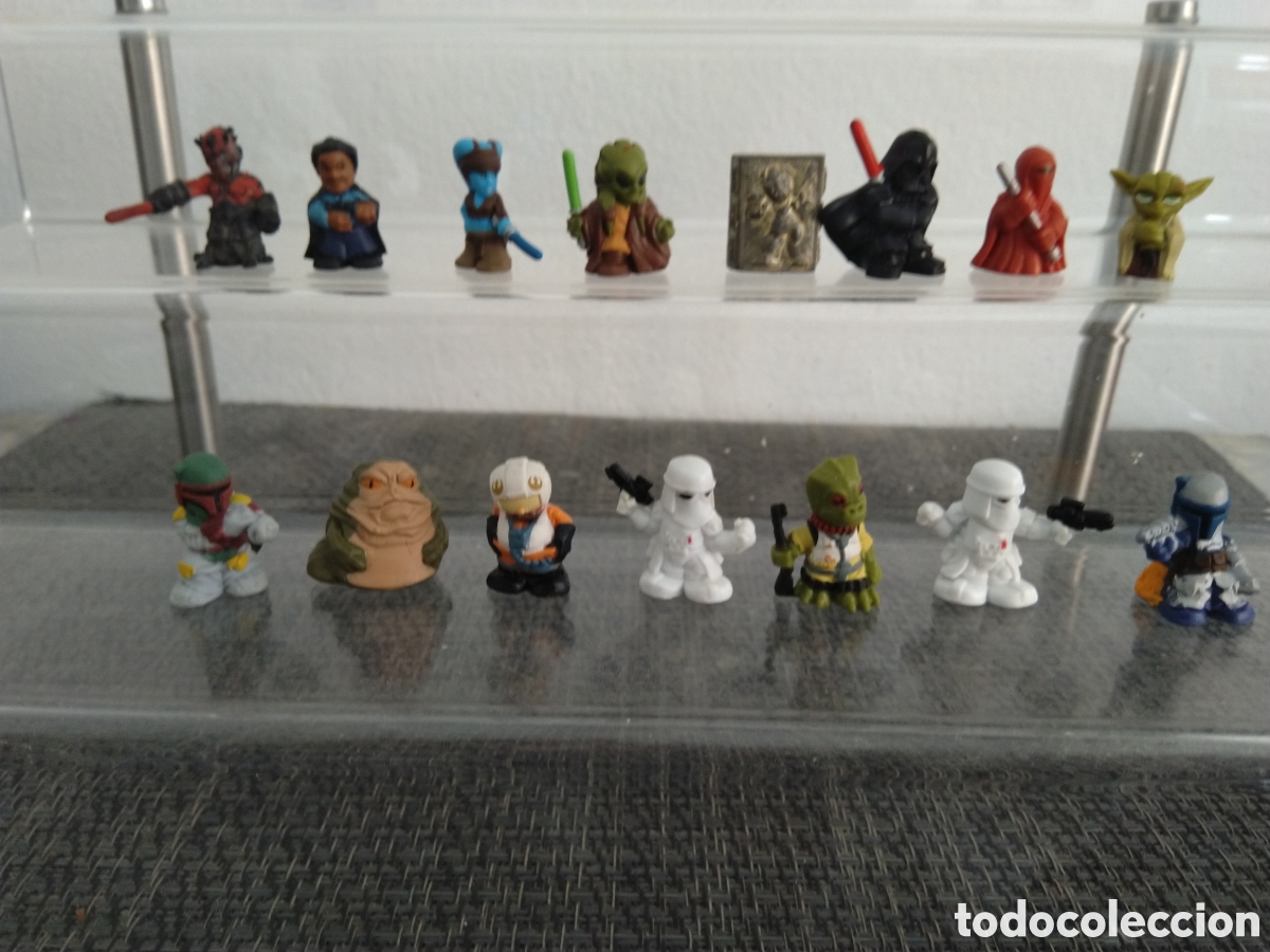 Figuras de Goma y PVC: FIGURAS PVC STAR WARS BOBA FETT JABBA YODA DARTH VADER LANDO 2CM APROX