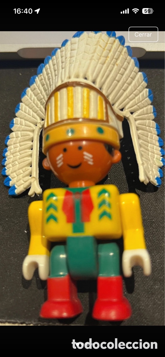 Figuras de Goma y PVC: Figura articulada jefe indio americano
