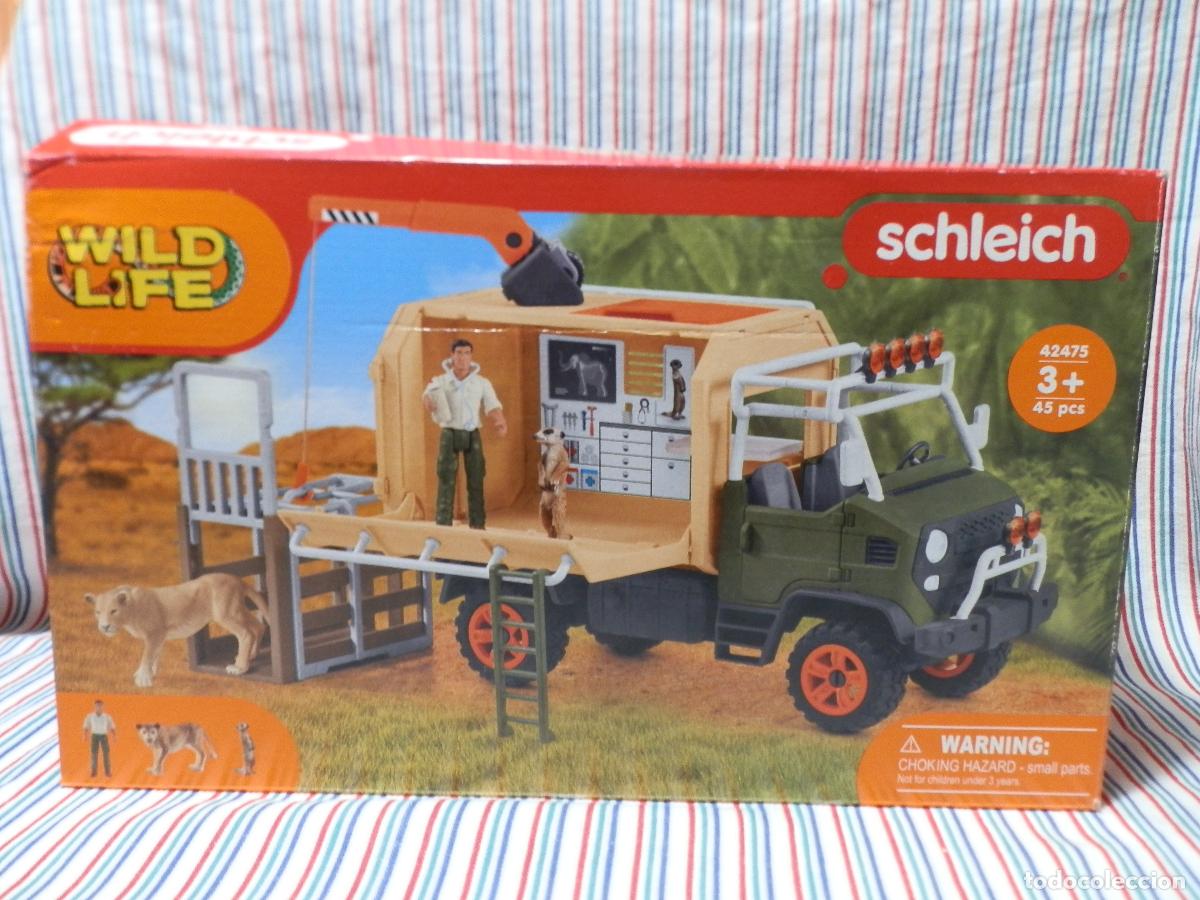 Figurines en Caoutchouc et PVC: SCHLEICH, CAMI&Oacute;N DE RESCATE ANIMALES SALVAJES, SIN ESTRENAR