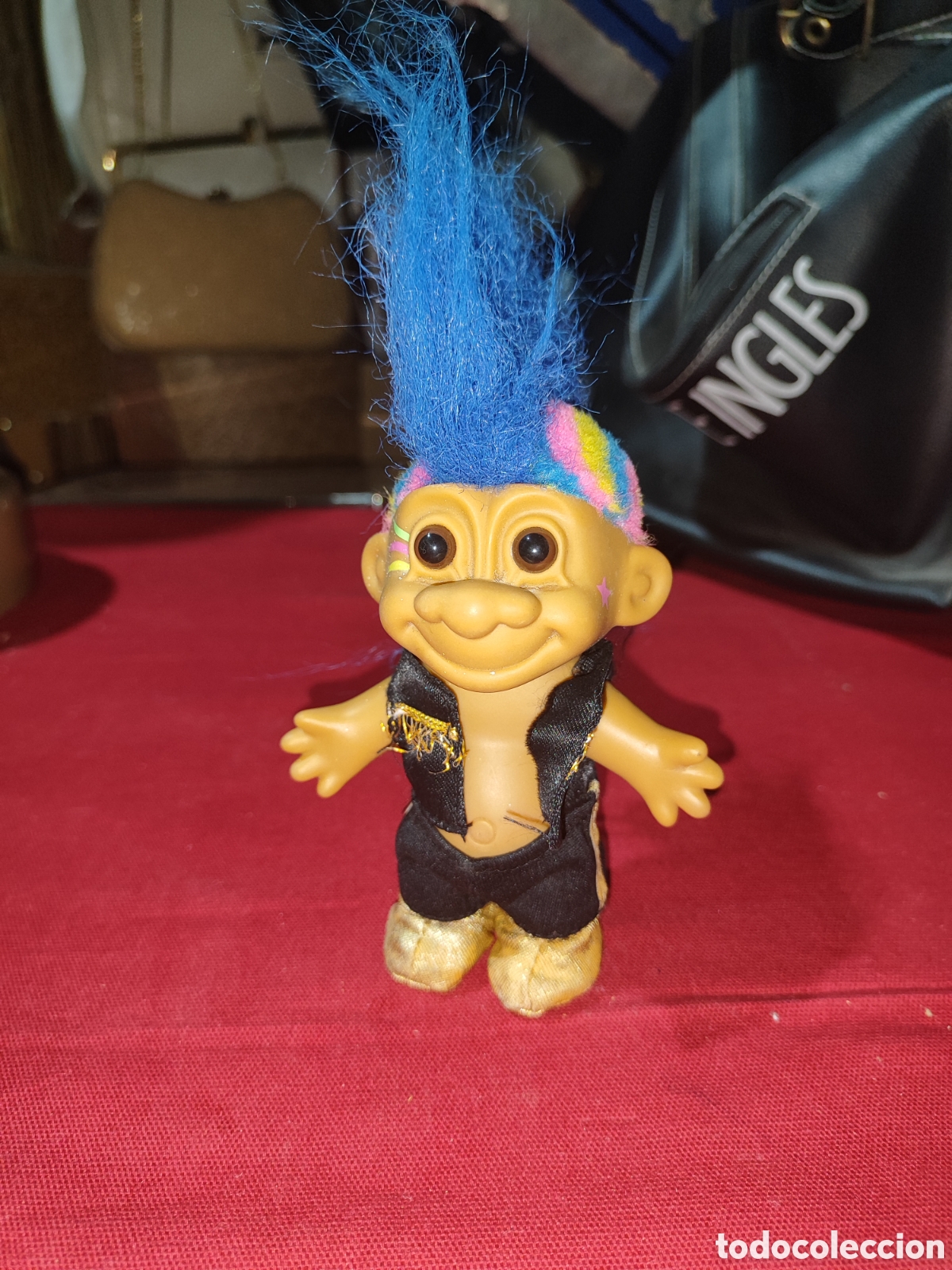 Figuras de Goma y PVC: Gracioso troll a&ntilde;os 80 Estrella del Rock