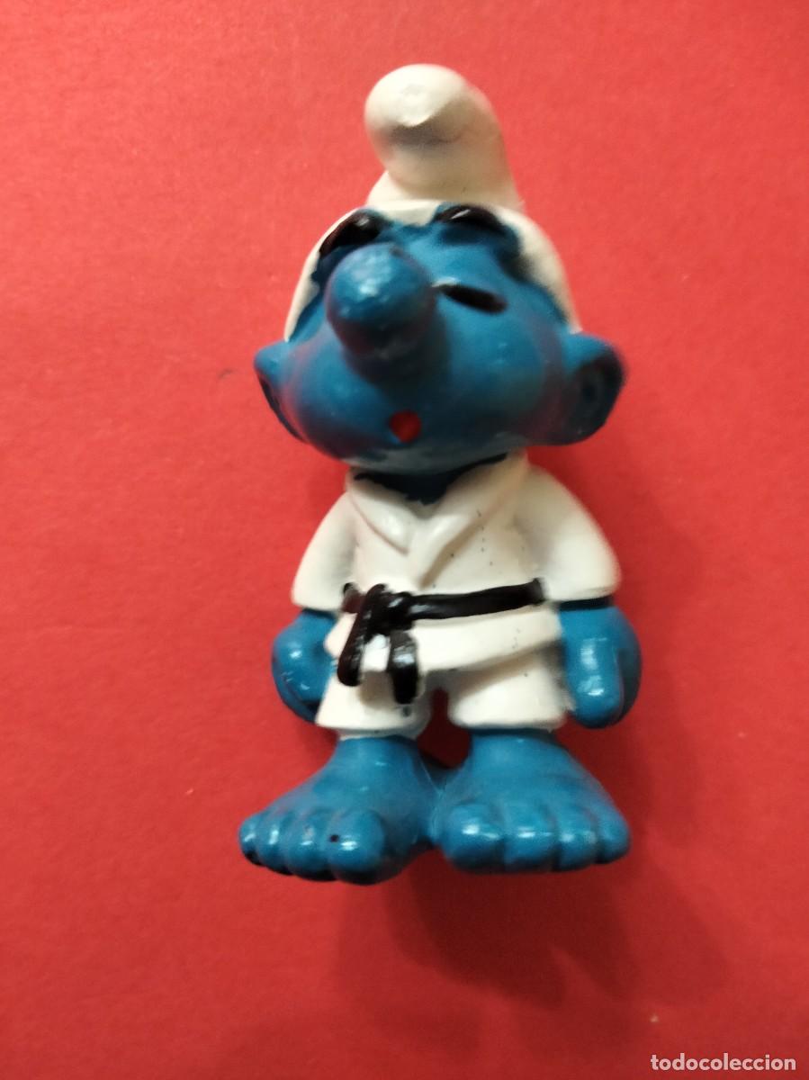 Figuras de goma y PVC: Figura pitufo Karateca,PVC - Foto 1