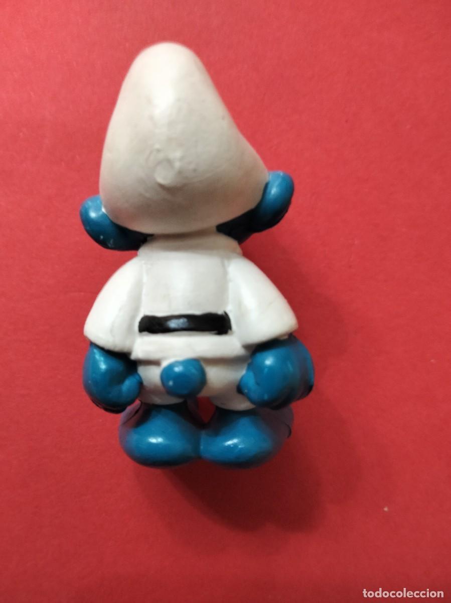 Figuras de goma y PVC: Figura pitufo Karateca,PVC - Foto 2