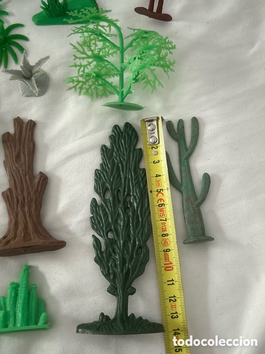Figuras de goma y PVC: Lote vegetaci&oacute;n oeste indios y vaqueros - Foto 2
