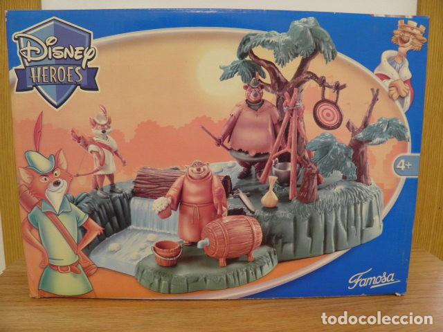 Figuras de Goma y PVC: DISNEY HEROES ROBIN HOOD,FAMOSA 2006,EN SU CAJA A ESTRENAR