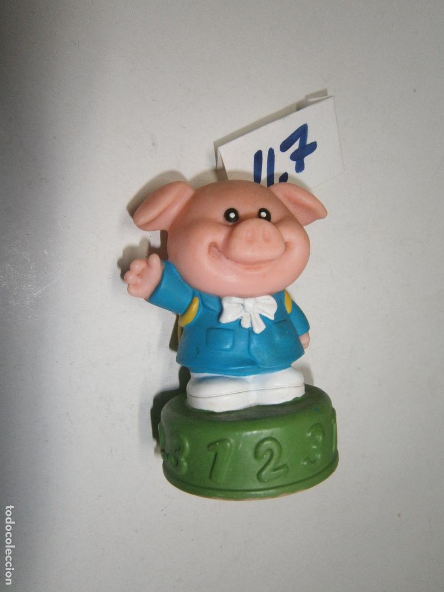Figuras de Goma y PVC: FIGURA DE GOMA O PVC - CERDITO ENSE&Ntilde;A LOS NUMEROS