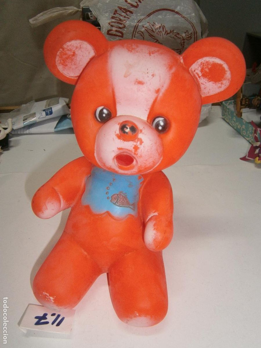 Figuras de Goma y PVC: ANTIGUA FIGURA OSITO TAMA&Ntilde;O MEDIO