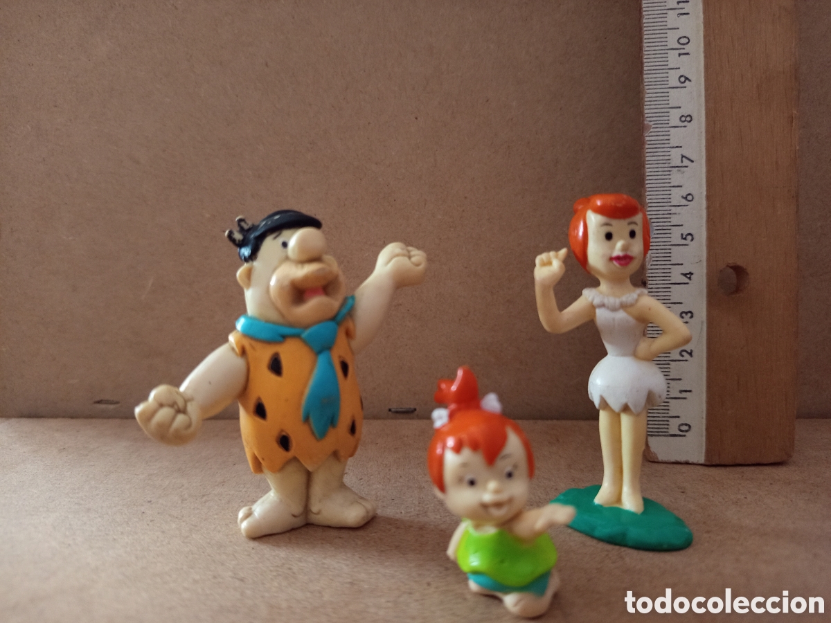 Figuras de Goma y PVC: Lote figuras de goma de los Picapiedra 1994 vintage retro