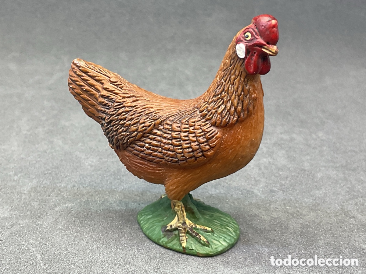 Figuras de Goma y PVC: Figura de Gallina de la Marca Schleich. Made In Germany.