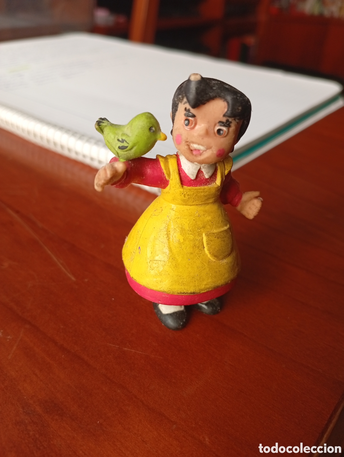 Figuras de Goma y PVC: MU&Ntilde;ECO FIGURA PVC HEIDI COMICS SPAIN PAJARITO VERDE DIBUJOS ANIMADOS A&Ntilde;OS 80 TV