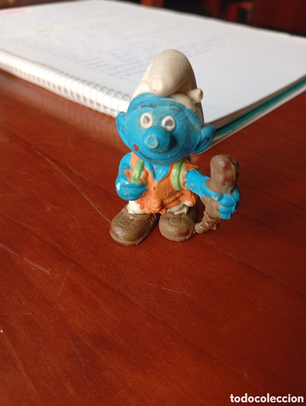 Figuras de Goma y PVC: MU&Ntilde;ECO FIGURA PVC PITUFO SMURF SENDERISTA SIN MARCA