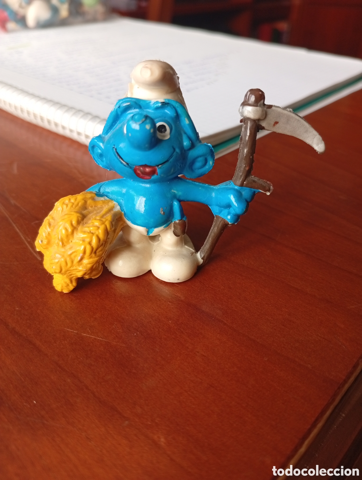 Figuras de Goma y PVC: MU&Ntilde;ECO FIGURA PVC PITUFO SMURF SMURFS SIN MARCA PITUFO GRANJERO