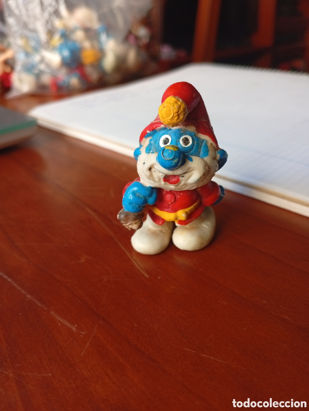 Figuras de Goma y PVC: MU&Ntilde;ECO FIGURA PVC PITUFO SMURF SMURFS PAPA PITUFO PAPA NOEL SIN MARCA