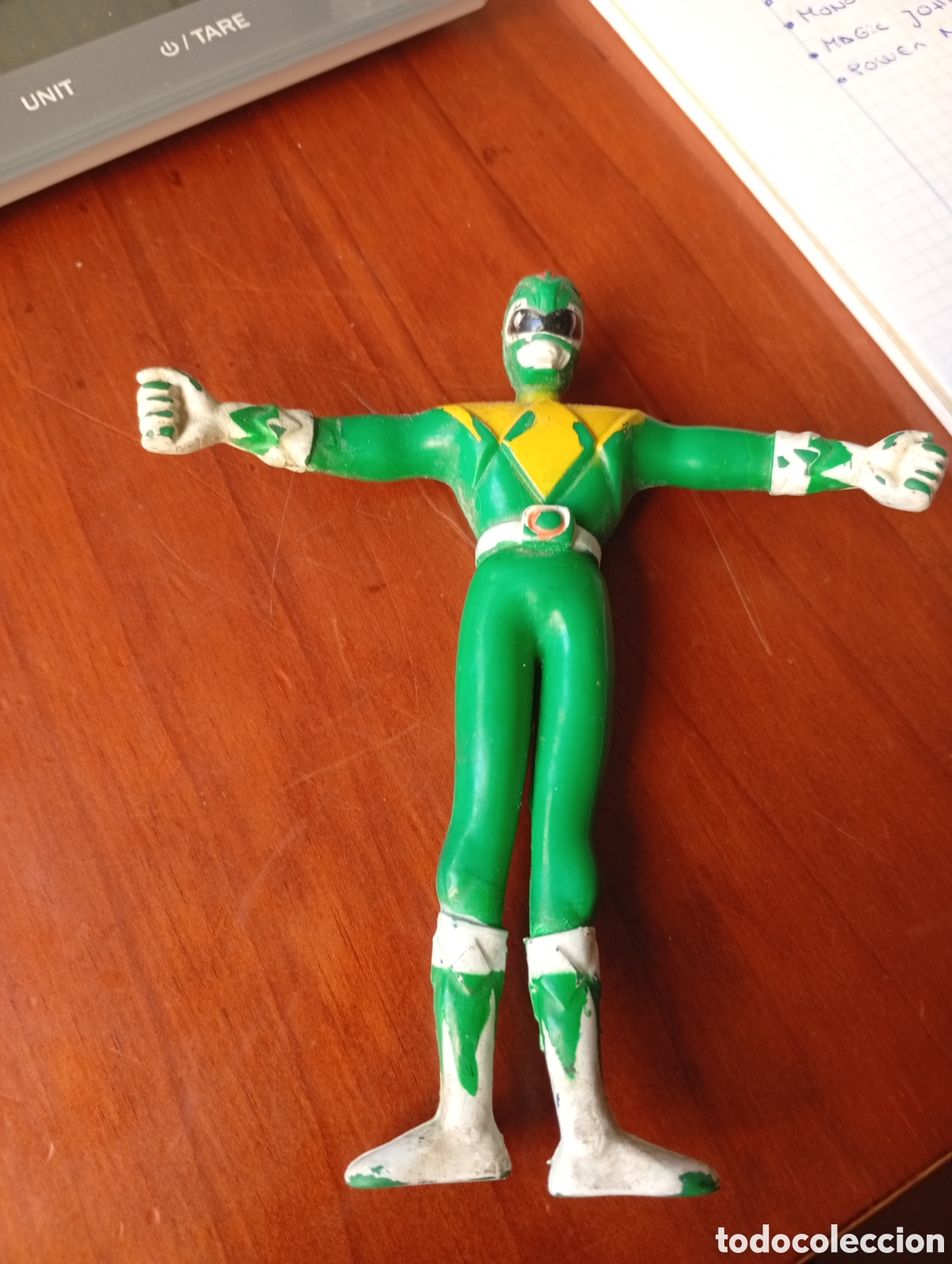 Gummi- und PVC-Figuren: MU&Ntilde;ECO FIGURA PVC POWER RANGERS RANGER VERDE ALMA DE ALAMBRE SABAN 1994 BIOMAN